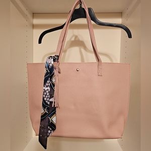 Pink purse with mini scarf new without tags